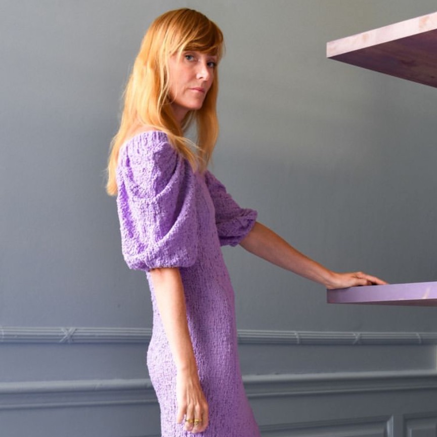 Stine Goya Purple Midi Dress